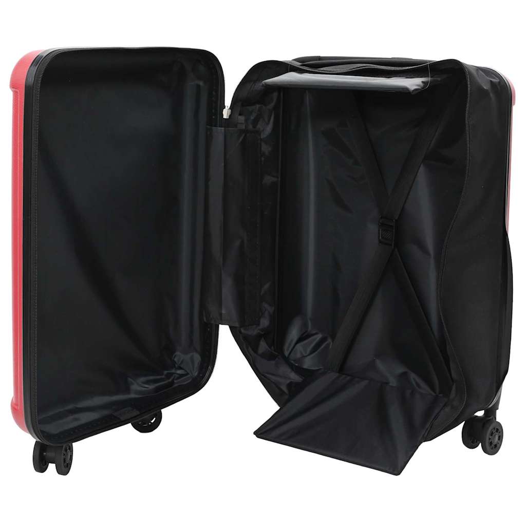 vidaXL Suitcase Folding with Lock Red 43 x 27 x 66 cm ABS Plastic 3