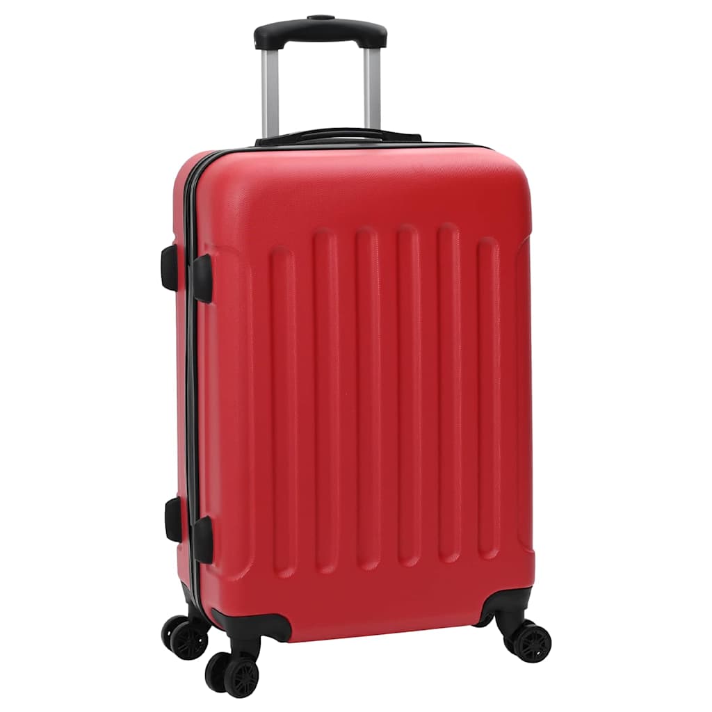 vidaXL Suitcase with Lock 3 pcs Red 50 x 31 x 78 cm ABS Plastic 2