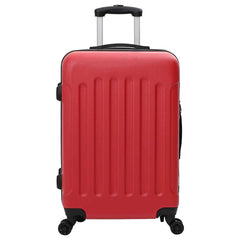 vidaXL Suitcase with Lock 3 pcs Red 50 x 31 x 78 cm ABS Plastic 3