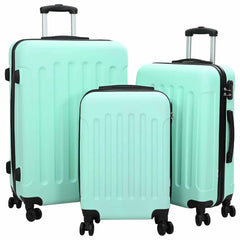 vidaXL Suitcase with Lock 3 pcs Mint Green 50 x 31 x 78 cm ABS Plastic 1