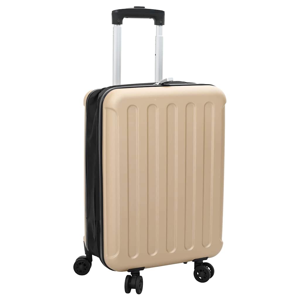 vidaXL Suitcase Folding Champagne 34 x 23 x 55.5 cm ABS Plastic 1