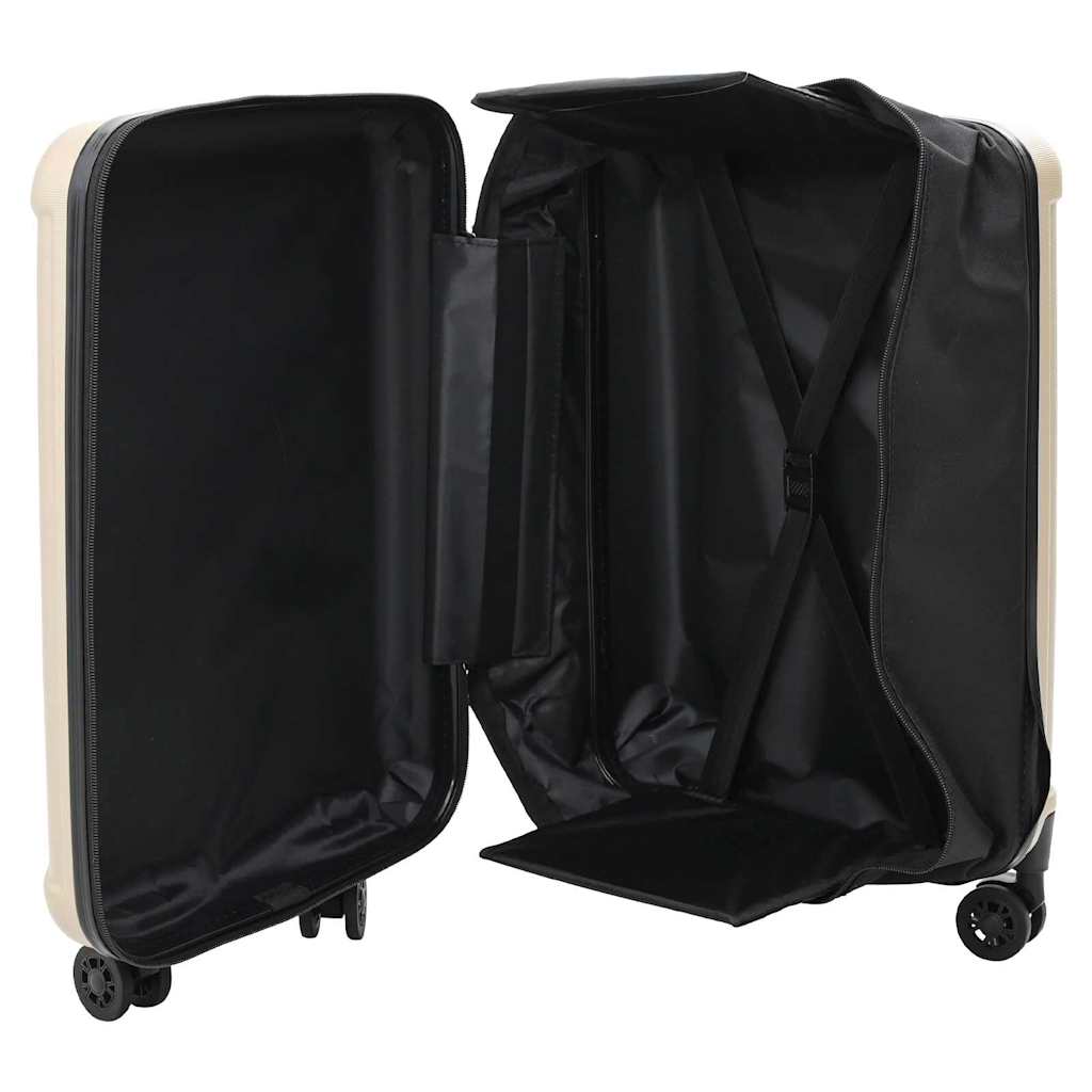 vidaXL Suitcase Folding Champagne 43 x 27 x 66 cm ABS Plastic 3