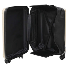 vidaXL Suitcase Folding Champagne 50 x 30 x 76 cm ABS Plastic 3