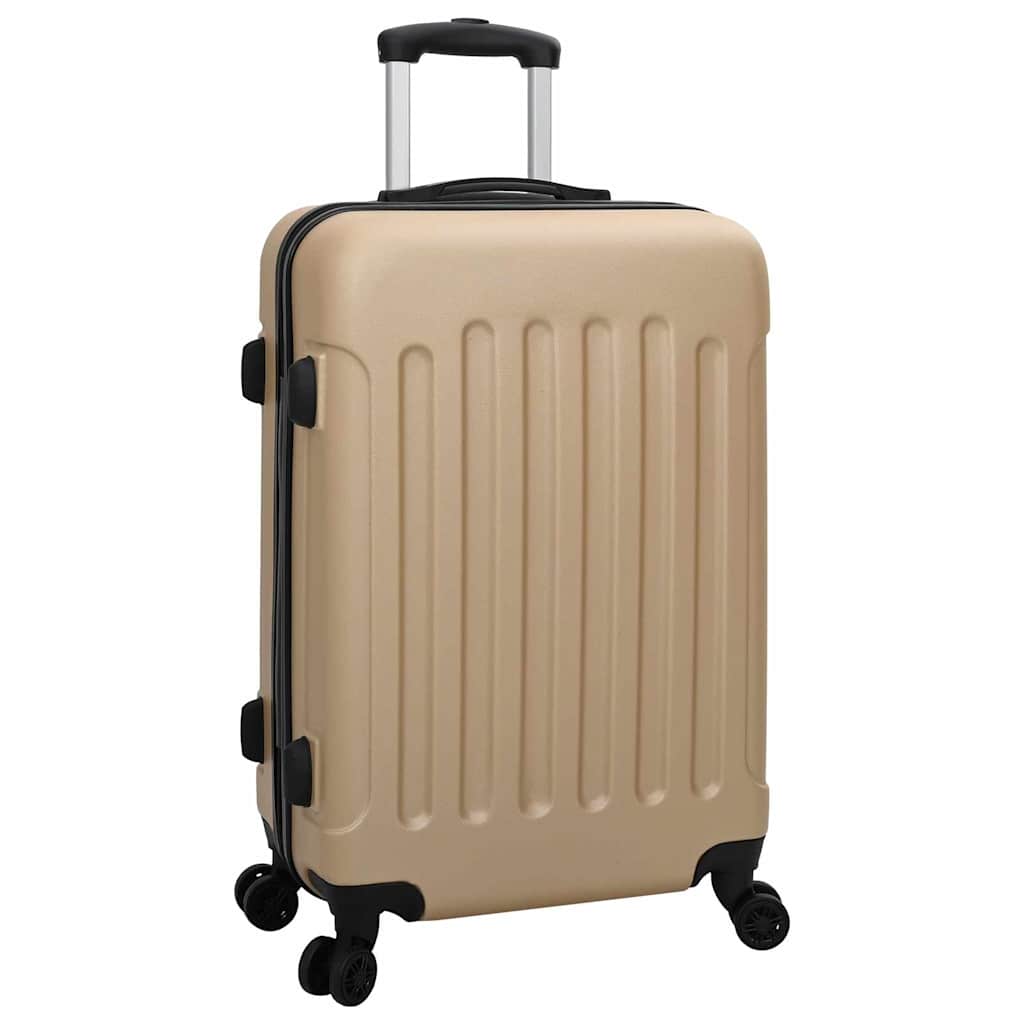 vidaXL Suitcase with Lock 3 pcs Champagne 50 x 31 x 78 cm ABS Plastic 2