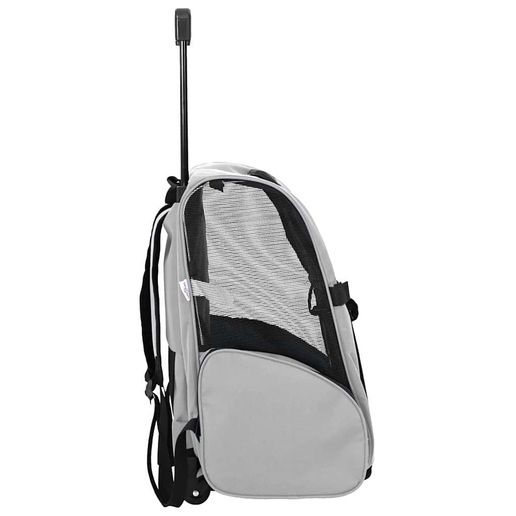 Pet Trolley 3-in-1 Design 48x32x(57-106) Oxford Fabric Grey