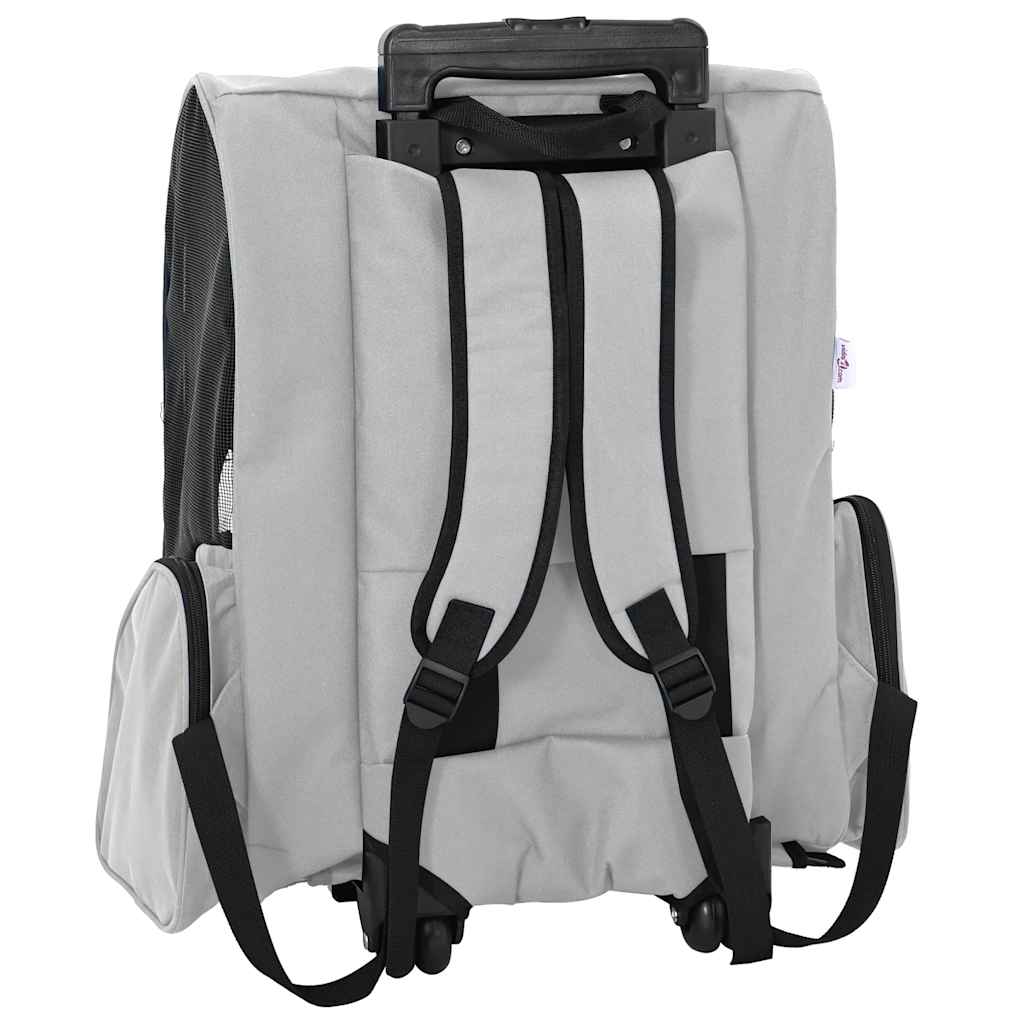 Pet Trolley 3-in-1 Design 48x32x(57-106) Oxford Fabric Grey