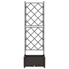 vidaXL Garden Planter Brown 40 x 40 x 125.5 cm PP 5