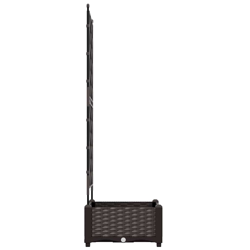 vidaXL Garden Planter Brown 40 x 40 x 125.5 cm PP 6