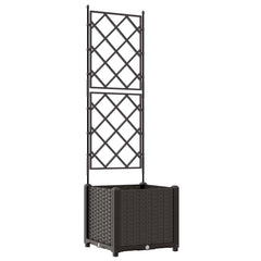 vidaXL Garden Planter Brown 40 x 40 x 143 cm PP 2