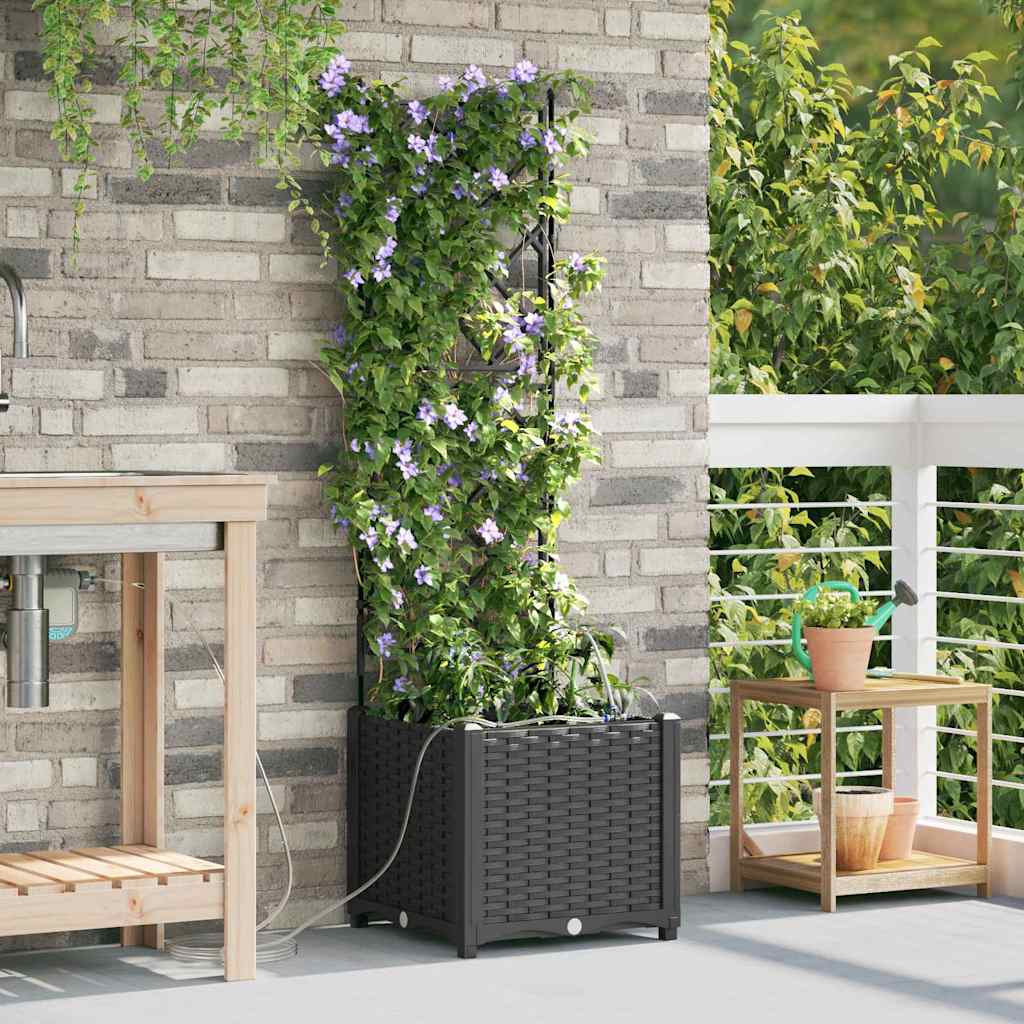 vidaXL Garden Planter PP without Wheel Depth 40 cm Width 40 cm