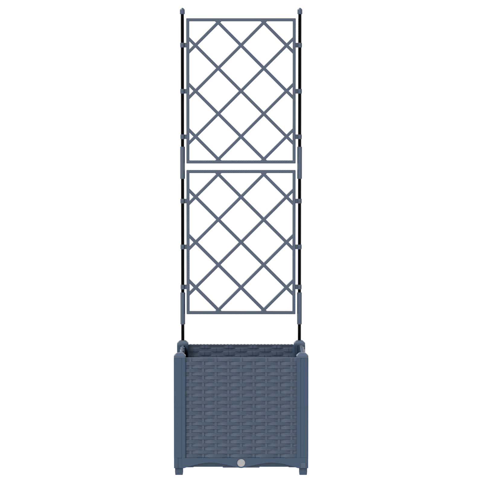 vidaXL Garden Planter Grey 40 x 40 x 143 cm PP 4