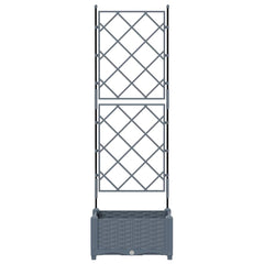 vidaXL Garden Planter LiGht Grey 40 x 40 x 125.5 cm PP 5