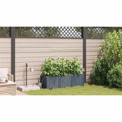vidaXL Garden Planter 3 pcs LiGht Grey 120 x 40 x 37.5 cm PP 4