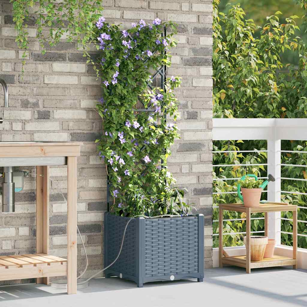 vidaXL Garden Planter PP without Wheel Depth 40 cm Width 40 cm