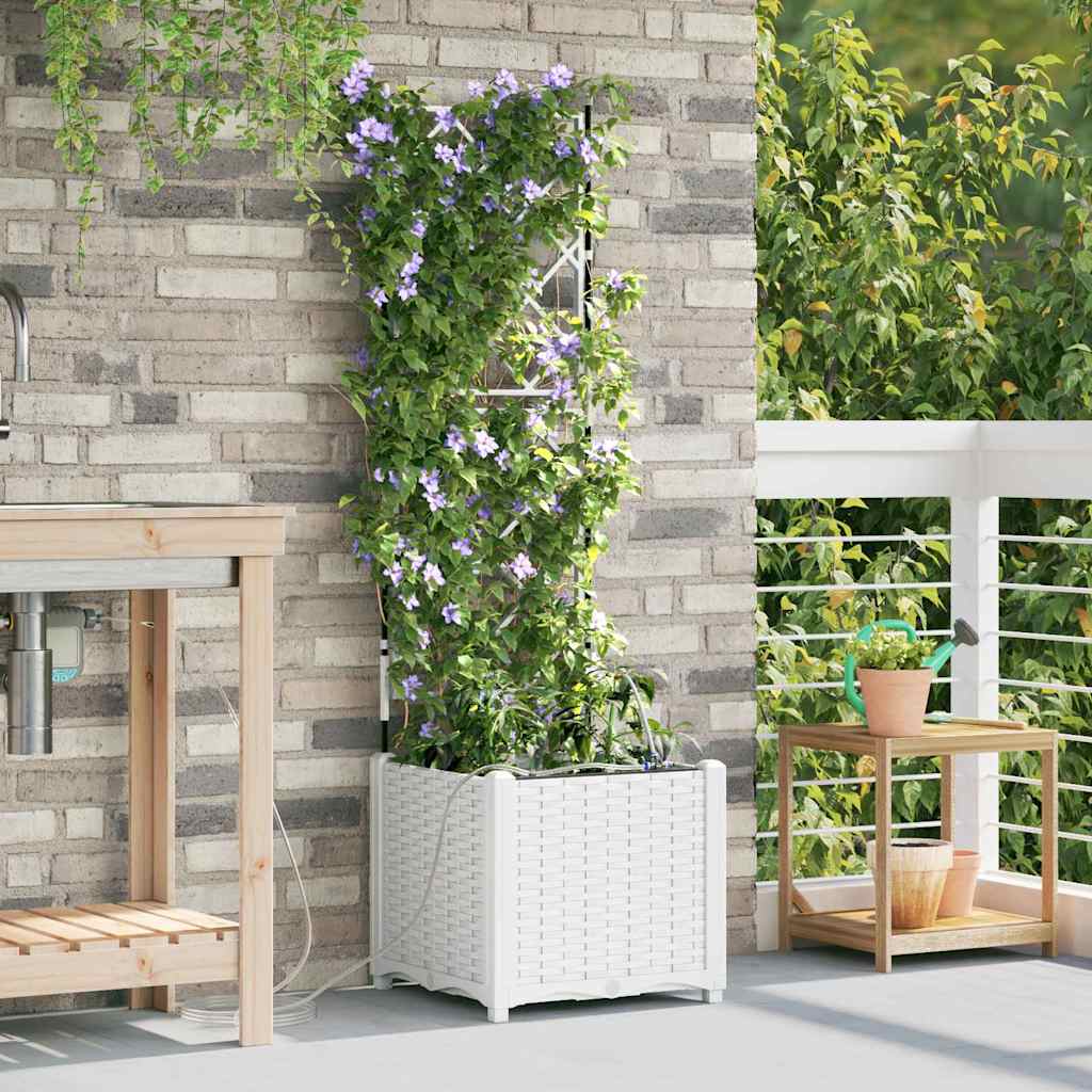 vidaXL Garden Planter PP without Wheel Depth 40 cm Width 40 cm