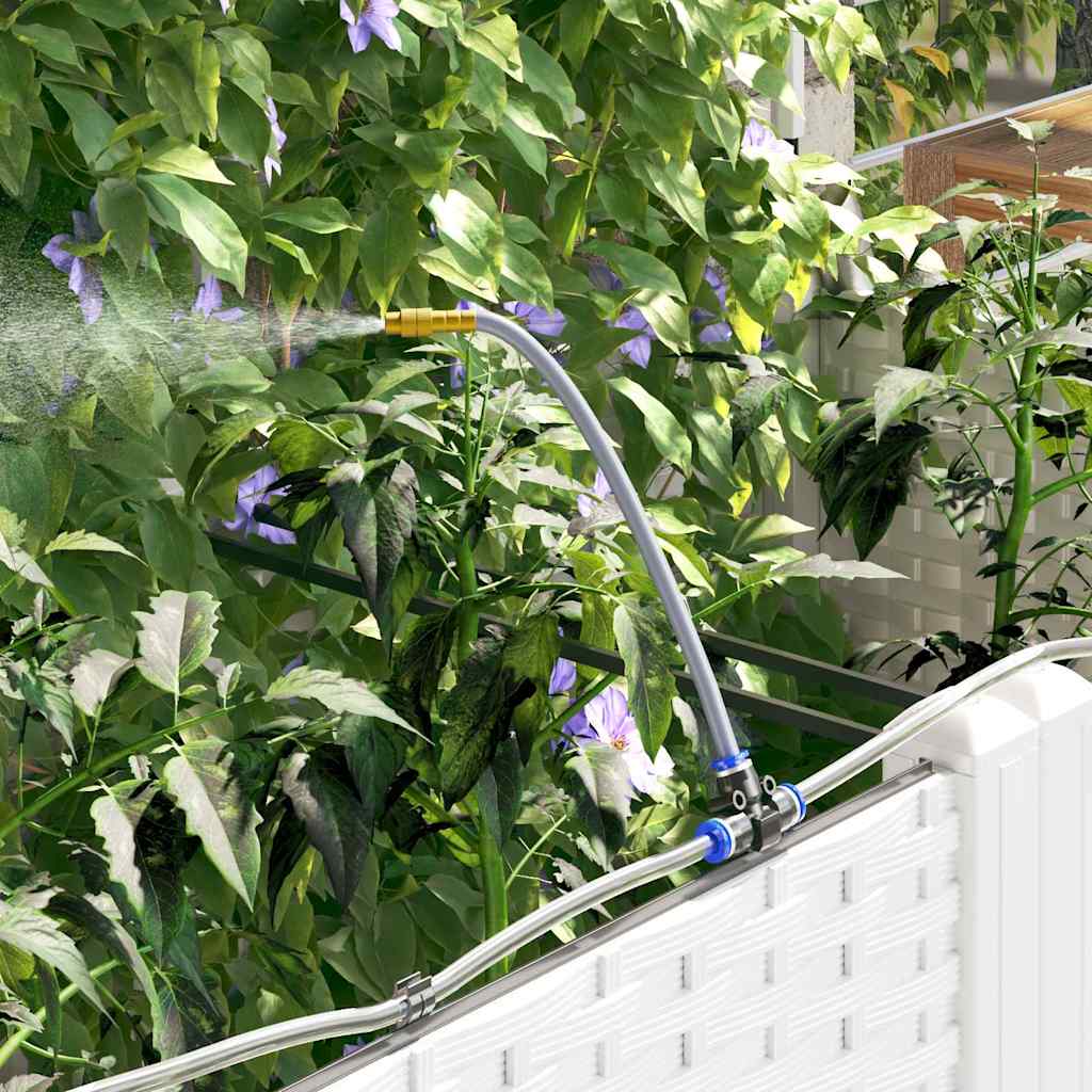 Garden Planter 3 pcs 80 x 80 x 142 cm PP without Wheel White