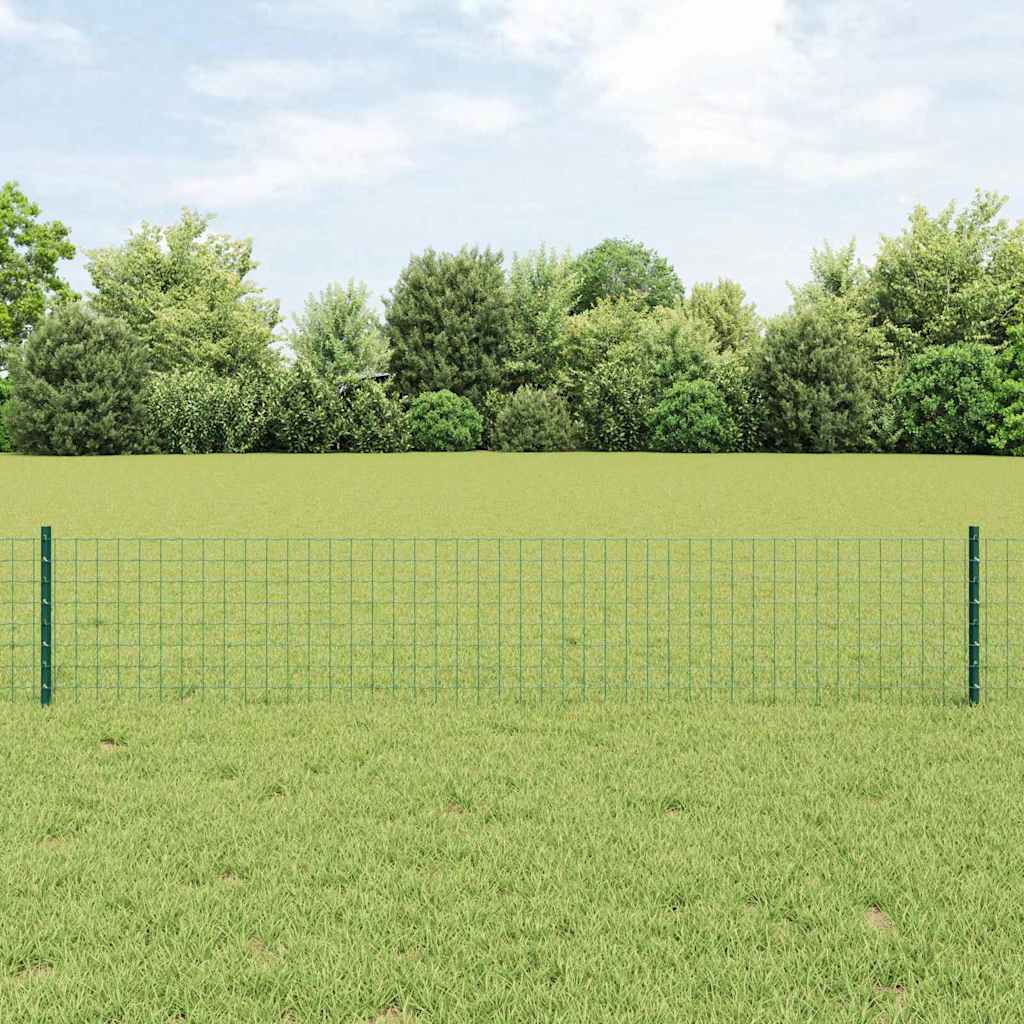 vidaXL Embedded Fence Post 5 pcs Green 80 cm Powder-Coated Steel 1