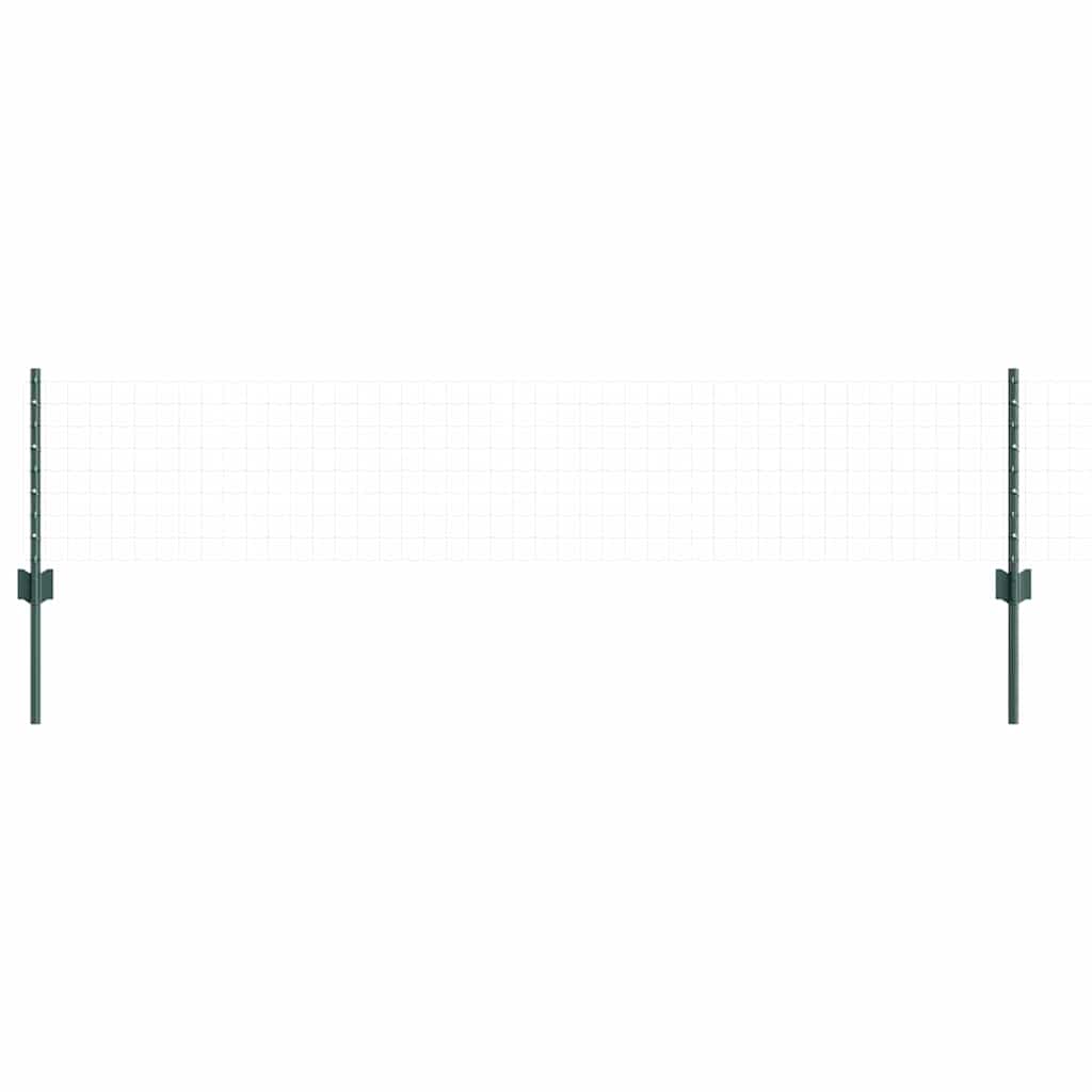 vidaXL Embedded Fence Post 5 pcs Green 80 cm Powder-Coated Steel 3