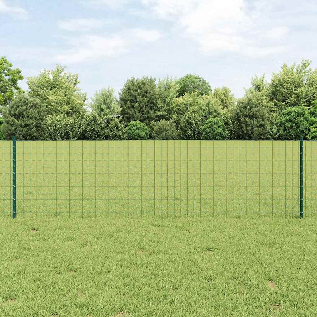 vidaXL Embedded Fence Post 5 pcs Green 100 cm Powder-Coated Steel 1