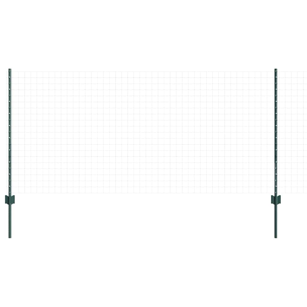 vidaXL Embedded Fence Post 5 pcs Green 140 cm Powder-Coated Steel 3