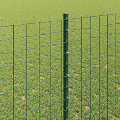 vidaXL Embedded Fence Post 11 pcs Green 200 cm Powder-Coated Steel 4