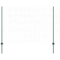 vidaXL Embedded Fence Post 11 pcs Green 200 cm Powder-Coated Steel 3