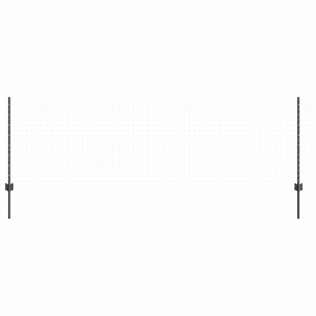 vidaXL Embedded Fence Post 11 pcs Grey 120 cm Powder-Coated Steel 3