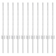 vidaXL Embedded Fence Post 11 pcs Silver 100 cm Powder-Coated Steel 2