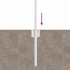 vidaXL Embedded Fence Post 11 pcs Silver 100 cm Powder-Coated Steel 6