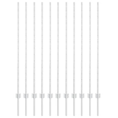 vidaXL Embedded Fence Post 11 pcs Silver 180 cm Powder-Coated Steel 2