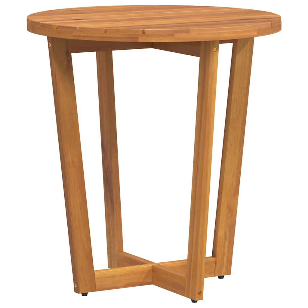 5 Piece Garden Dining Set Solid Wood Acacia Ø70 x 75 cm 2-seater