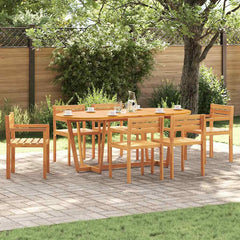 5 Piece Garden Dining Set Solid Wood Acacia 200 x 90 x 75 cm 6-seater