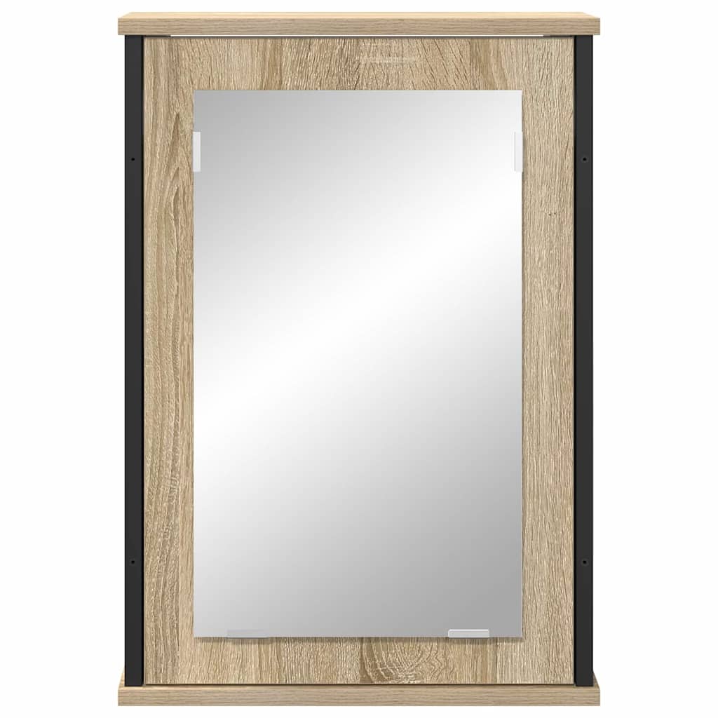 vidaXL Mirror Cabinet Sonoma Oak 42 x 12 x 60 cm Engineered Wood 5