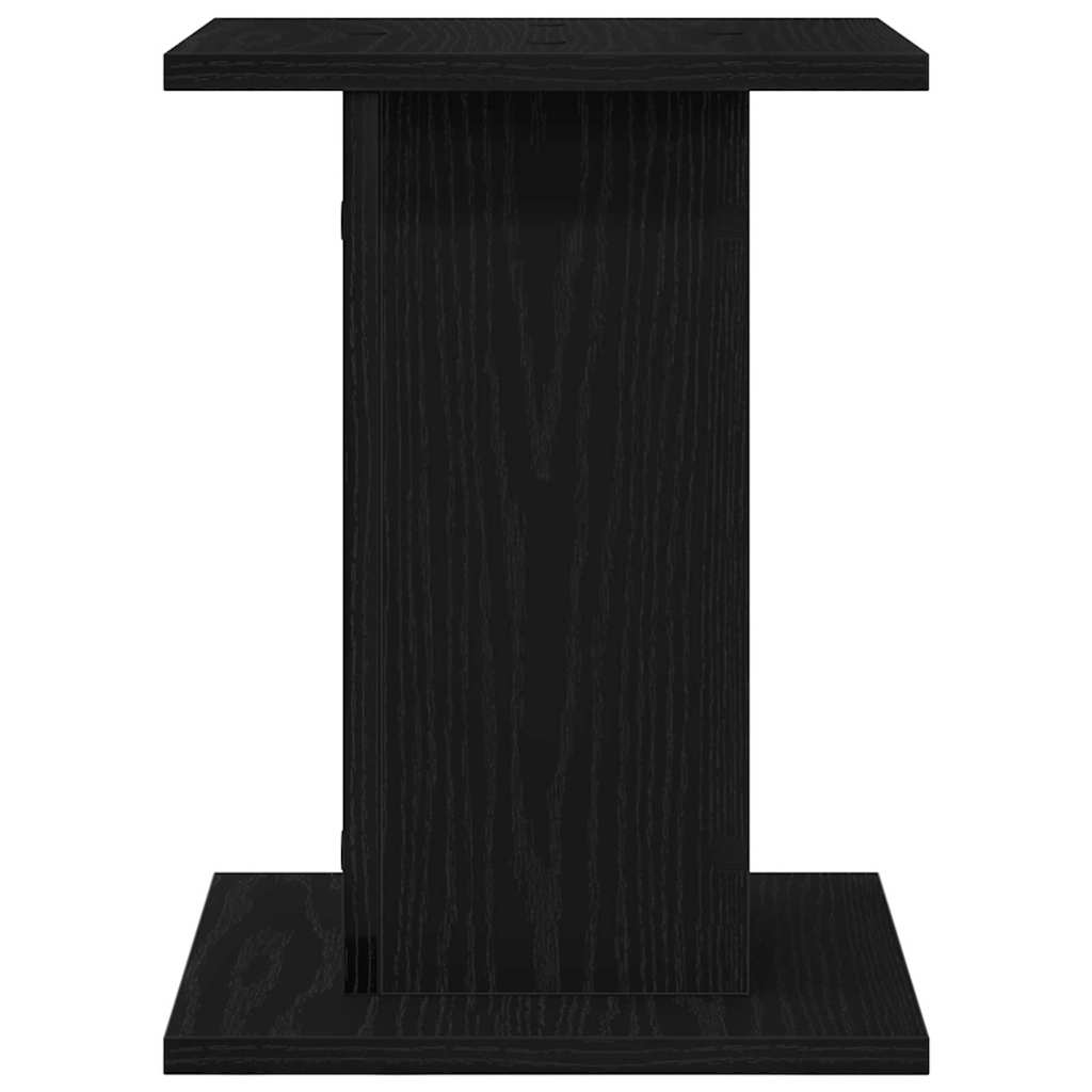 vidaXL Speaker Stands 2 pcs Black Oak 30 x 30 x 40 cm Engineered Wood 6