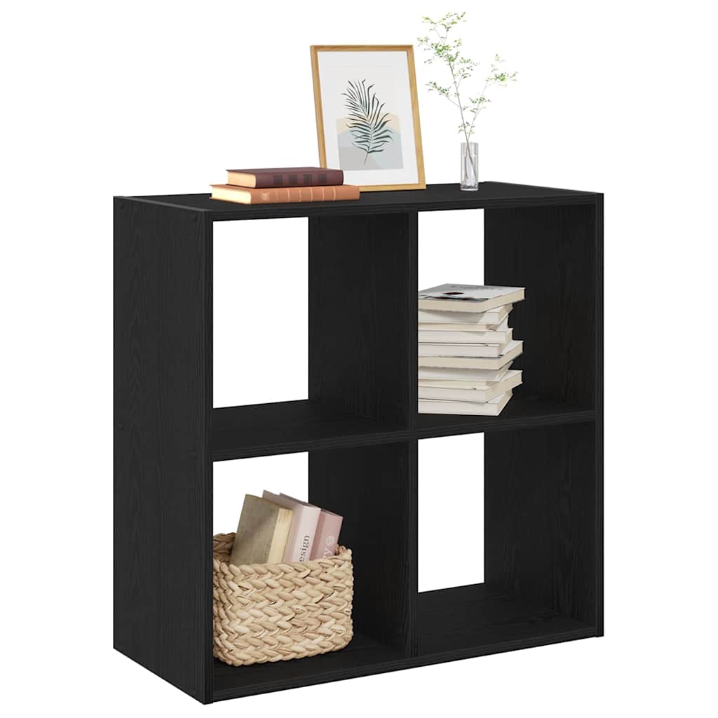 vidaXL Bookcase Black Oak 68.5 x 32 x 68.5 cm 3
