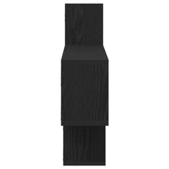vidaXL Wall Shelf Black Oak 167.5x18x68 cm Engineered Wood 6