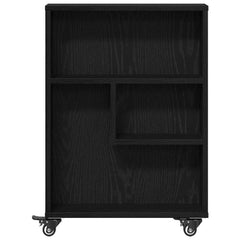 vidaXL Narrow Storage Trolley 3-Tier 48 x 13 x 68 cm Black Oak 4