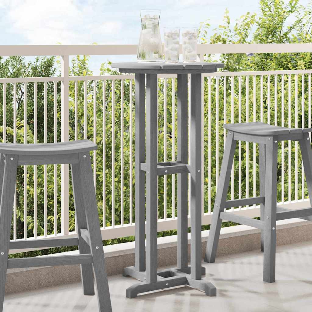 Bar Table 55 x 55 x 107 cm Polyethylene Light grey