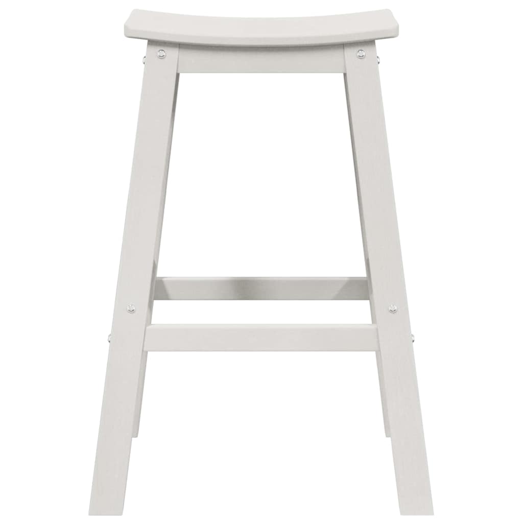Bar Stool 2 pcs 52 x 43 x 73.5 cm HDPE White