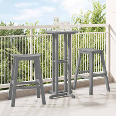 Bar Stool 2 pcs 52 x 43 x 73.5 cm HDPE Light grey
