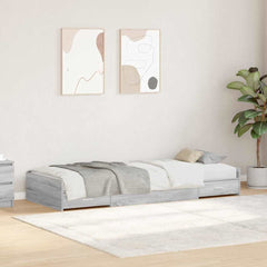 Bed Frame with Drawer 90 x 200 cm Engineered Wood Grey sonoma