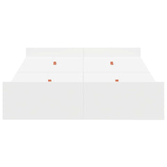 Storage Bed Frame 120 x 200 cm Engineered Wood White