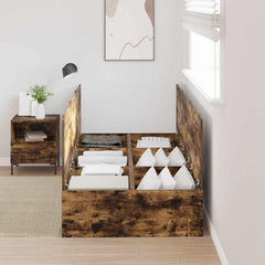 Storage Bed Frame Engineered Wood Smoked Oak