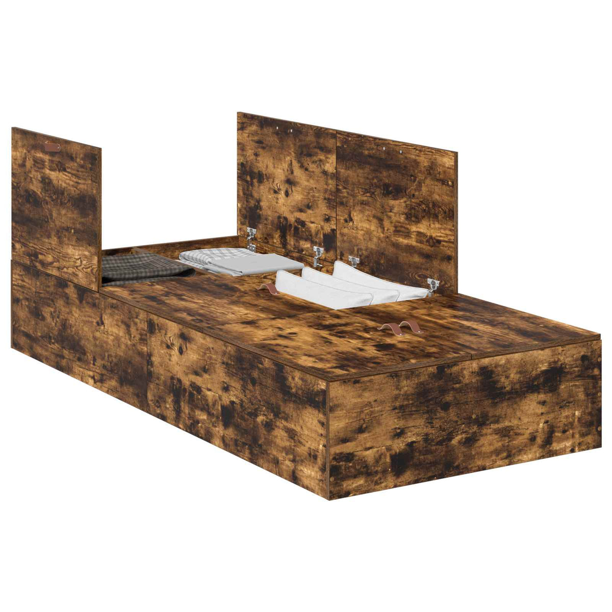 Storage Bed Frame Engineered Wood Smoked Oak