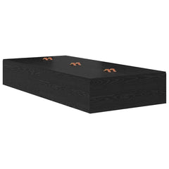 Storage Bed Frame Engineered Wood Length 200 cm Black Oak 100 cm