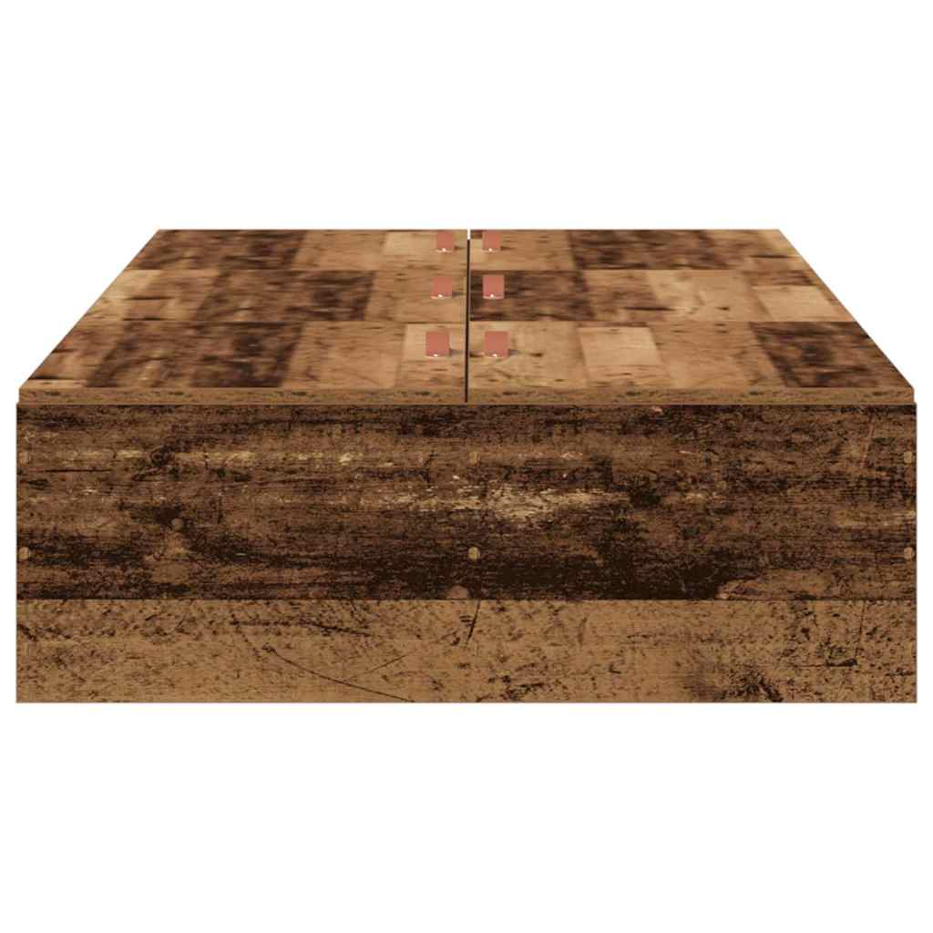 Storage Bed Frame Engineered Wood Length 200 cm Old Wood 100 cm