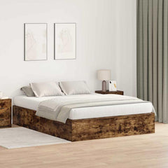 Storage Bed Frame Engineered Wood Smoked oak