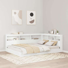 Storage Headboard Engineered Wood Length 200 cm White 150 cm