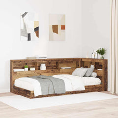 Storage Headboard Engineered Wood Length 190 cm Width 75 cm Old wood