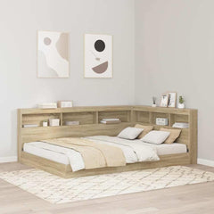 Storage Headboard Engineered Wood Length Sonoma oak